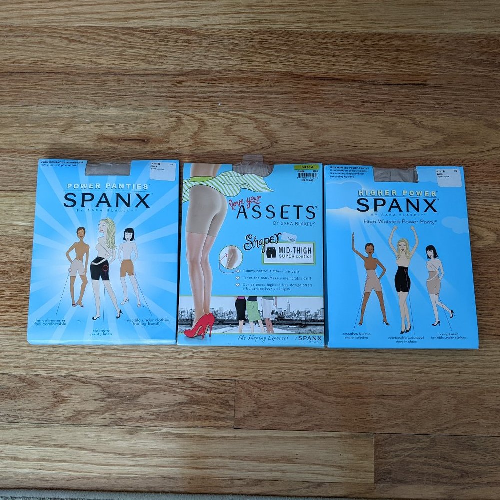 3 Pair SPANX High Waisted Power Panty  NIP  Size B   Love Your Assets